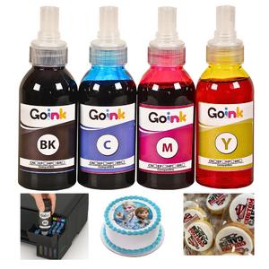 Goink Epson L11050 Uyumlu Gıda Mürekkep Seti (4x100 ml CMYK) – Özel Valfli Kapaklı, Sızdırmaz, Yüksek Kalite